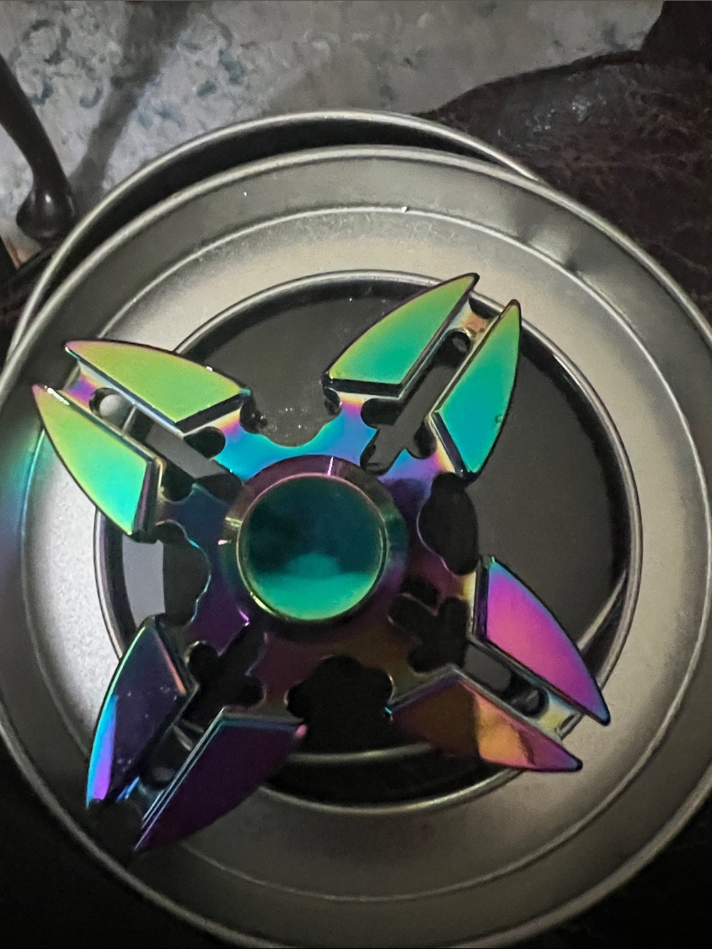 Iridescent Ninja Star Fidget Spinner